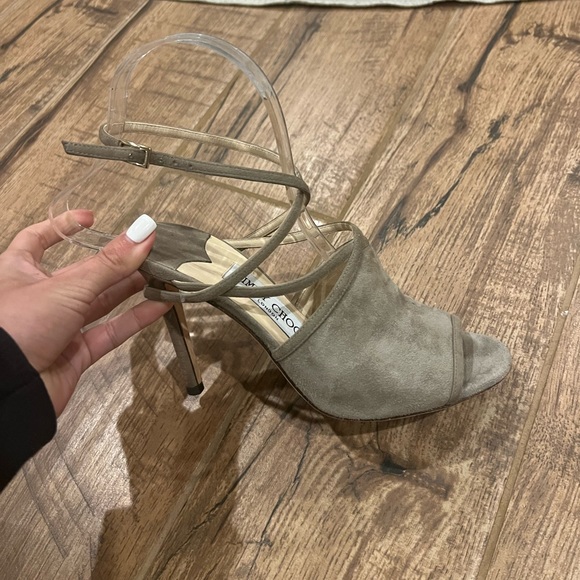 Gray Flora Suede Jimmy Choo Pumps 35 - Picture 4 of 8